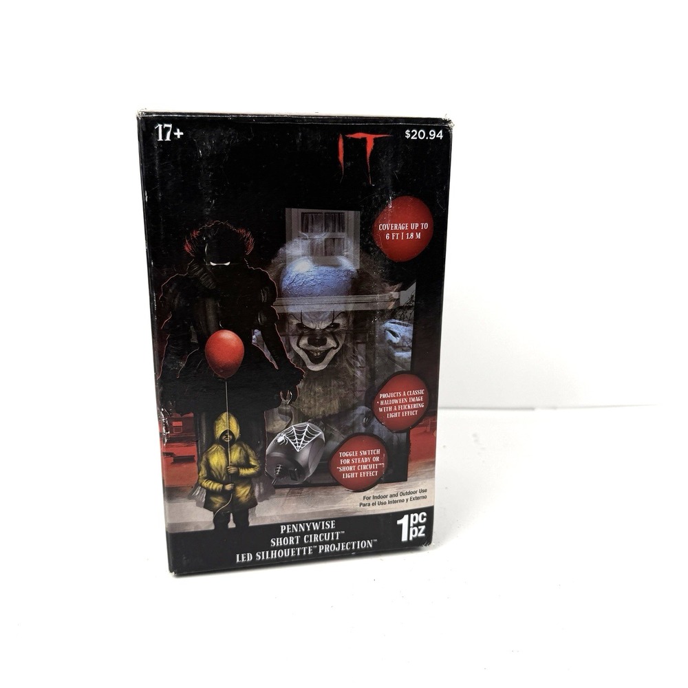 PENNYWISE IT Short Circuit Projection Silhouette 5 Images Halloween Projector
